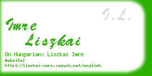 imre liszkai business card